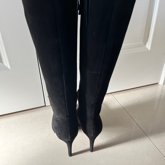 Nine West Black Knee High Suede Boots size 8.5 NEW - Picture 5 of 5